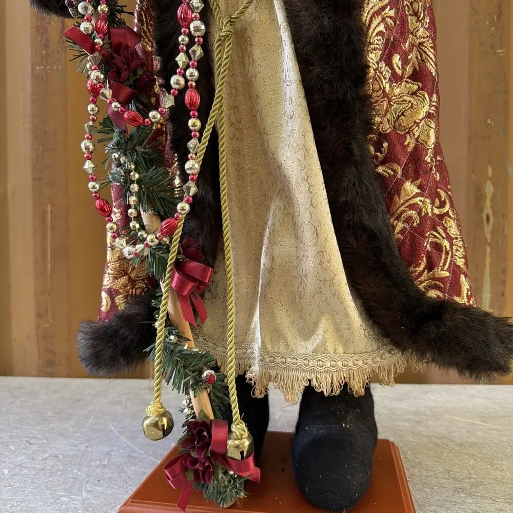 Victorian Santa Claus St Nick Father Christmas Free Standing 3’ Tall Decoration